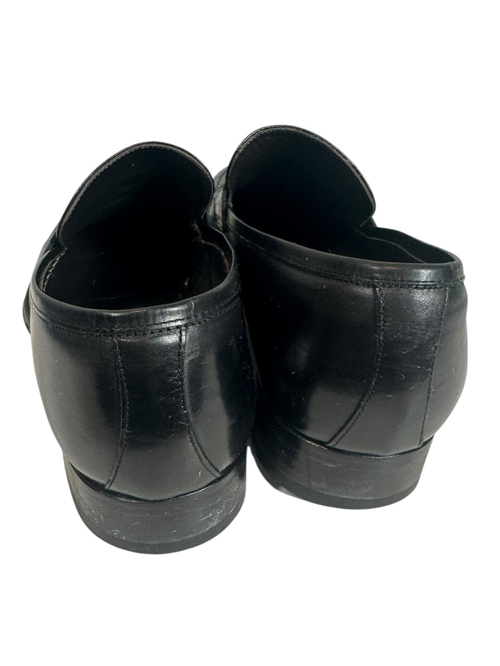 THE BOOT NEW YORK Adam Derrick Italy Classic Black Leather Loafers - Men 12 - Picture 6 of 11